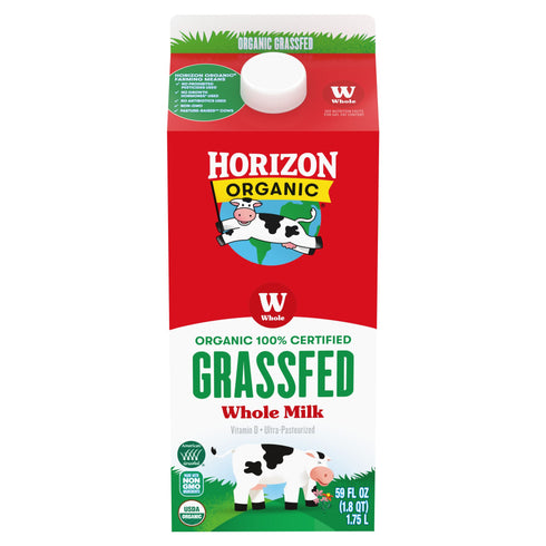 Horizon Organic Grassfed Vitamin D Whole Milk, Carton, 59 fl. oz.